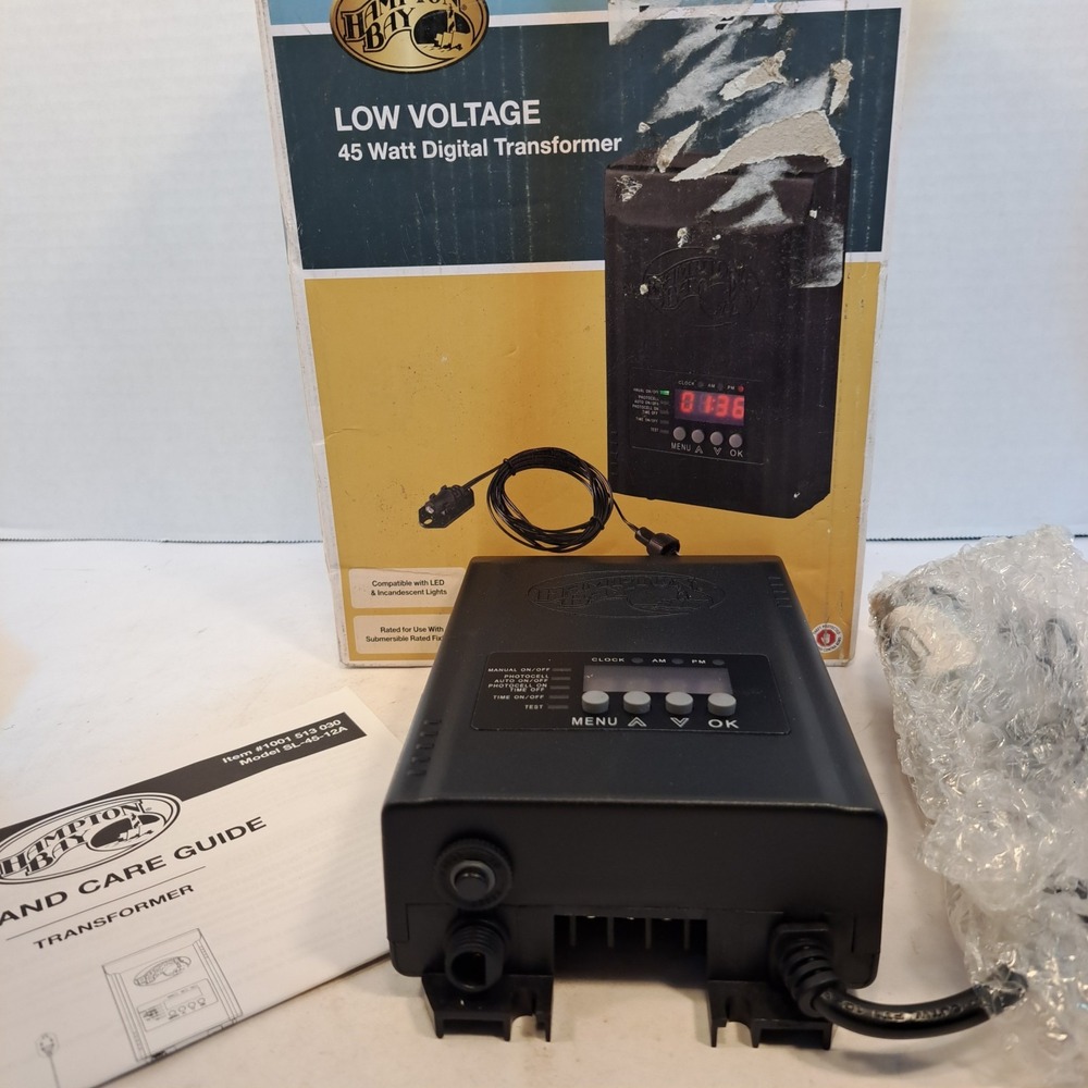Hampton Bay Low-Voltage 45-Watt Digital Landscape Light Transformer 1001 513 030
